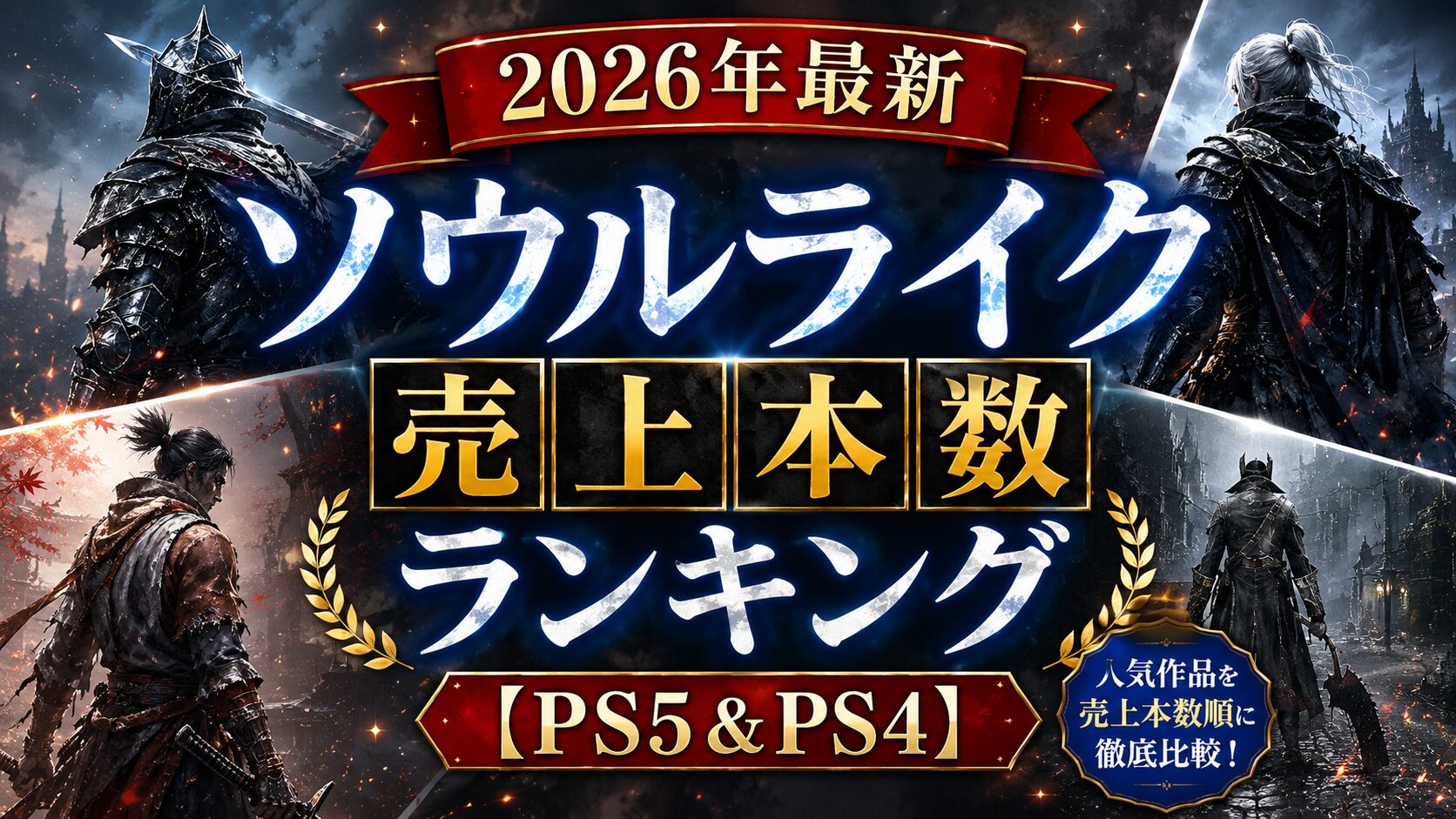 【2026年最新】ソウルライク売上本数ランキング【PS5＆PS4】