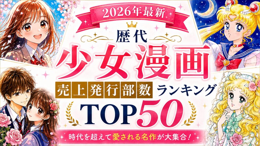 【2026年最新】歴代少女漫画 売上発行部数ランキングTOP50