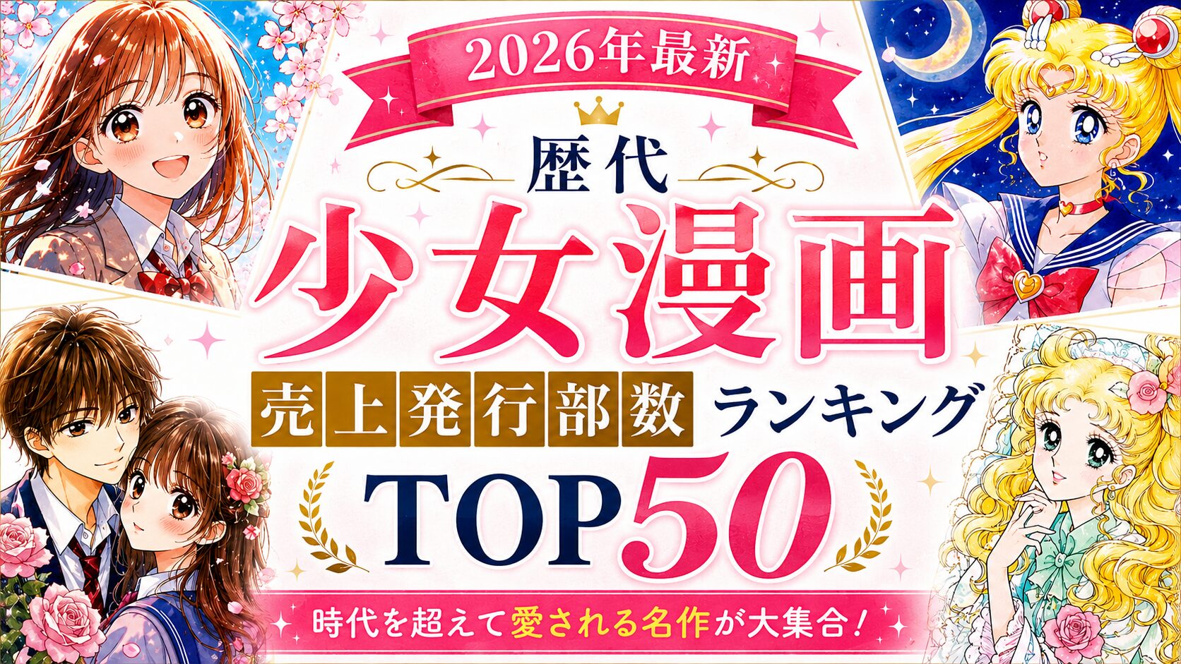 【2026年最新】歴代少女漫画 売上発行部数ランキングTOP50