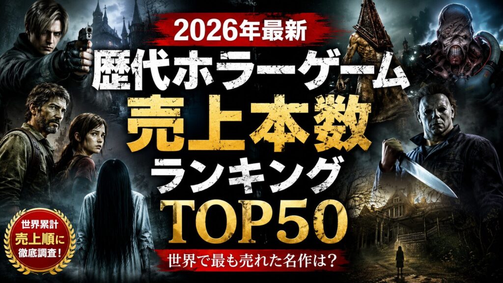 【2026年最新】歴代ホラーゲーム 売上本数ランキングTOP50【世界累計】