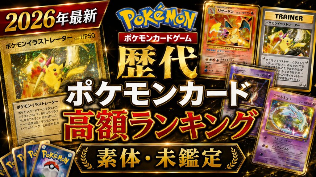 【2026年最新】歴代ポケモンカード高額ランキングTOP50【素体・未鑑定】