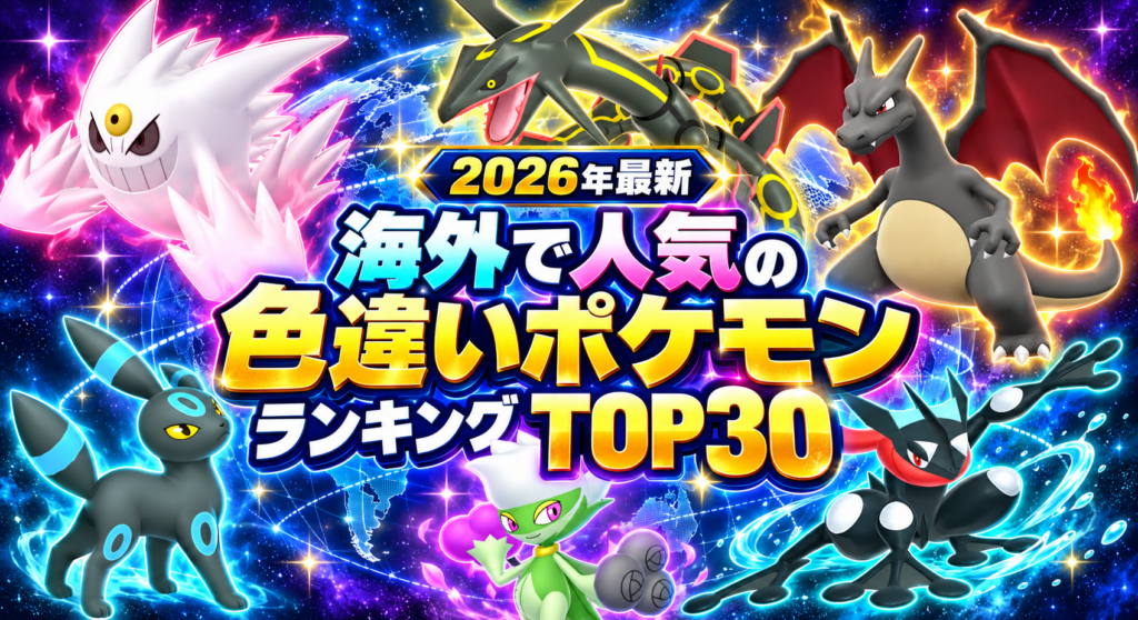 【2026年最新】海外で人気の色違いポケモンランキングTOP30
