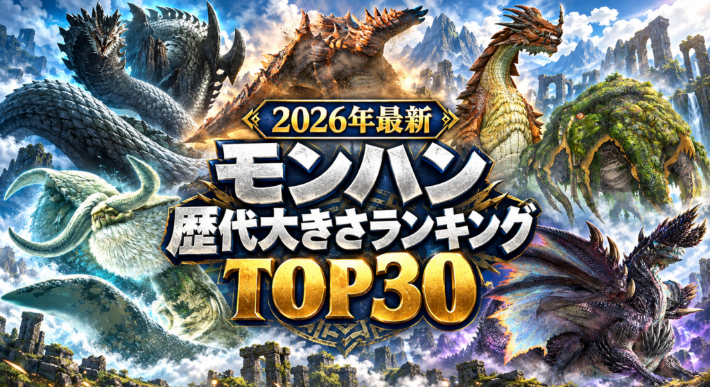 【2026年最新】モンハンで一番大きいモンスターは?歴代大きさランキングTOP30