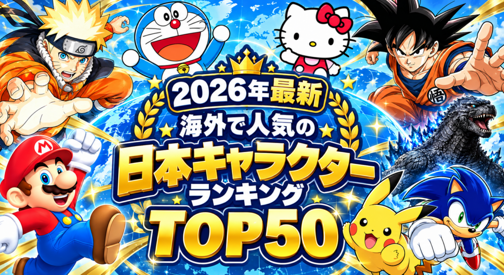 【2026年最新】海外で人気の日本キャラクターランキングTOP50！世界で有名なのは？