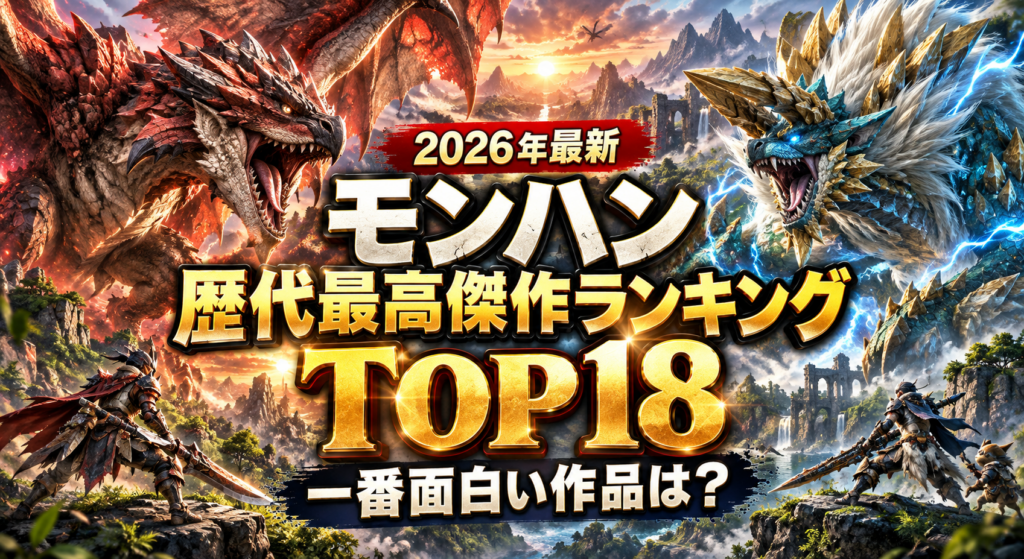 【2026年最新】モンハン歴代最高傑作ランキングTOP18!一番面白い作品は?