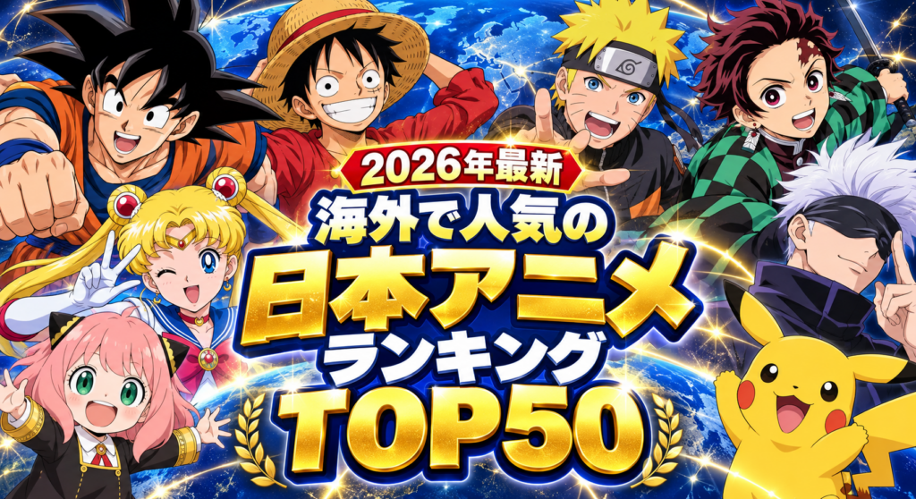 【2026年最新】海外で人気の日本アニメランキングTOP50!世界で愛される名作は?